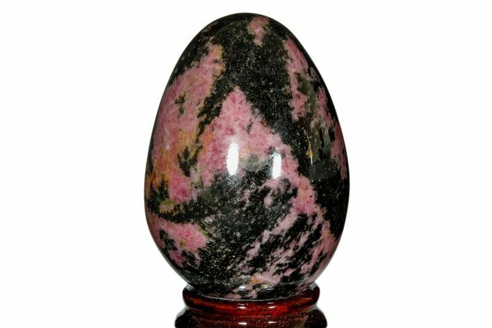 Polished Rhodonite Egg - Madagascar #172507